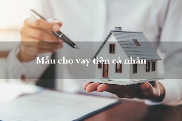 Mẫu cho vay tiền cá nhân