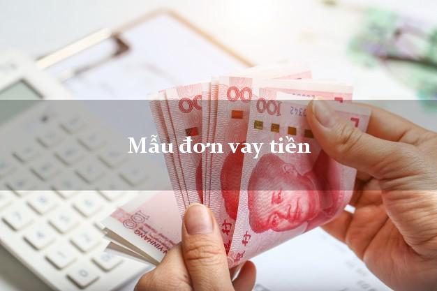 Mẫu đơn vay tiền
