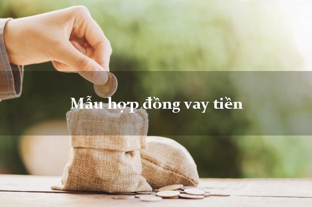 Mẫu hợp đồng vay tiền