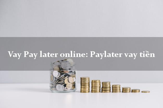 Vay Pay later online: Paylater vay tiền