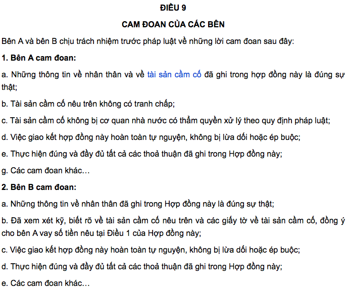 Hợp đồng cầm đồ F88? Mẫu giấy vay cầm đồ giải ngân nhanh